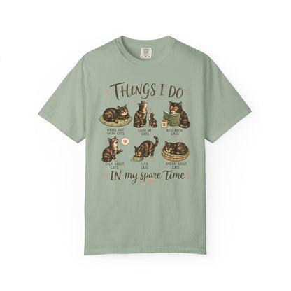 Spare Time Tortie Cat T-Shirt
