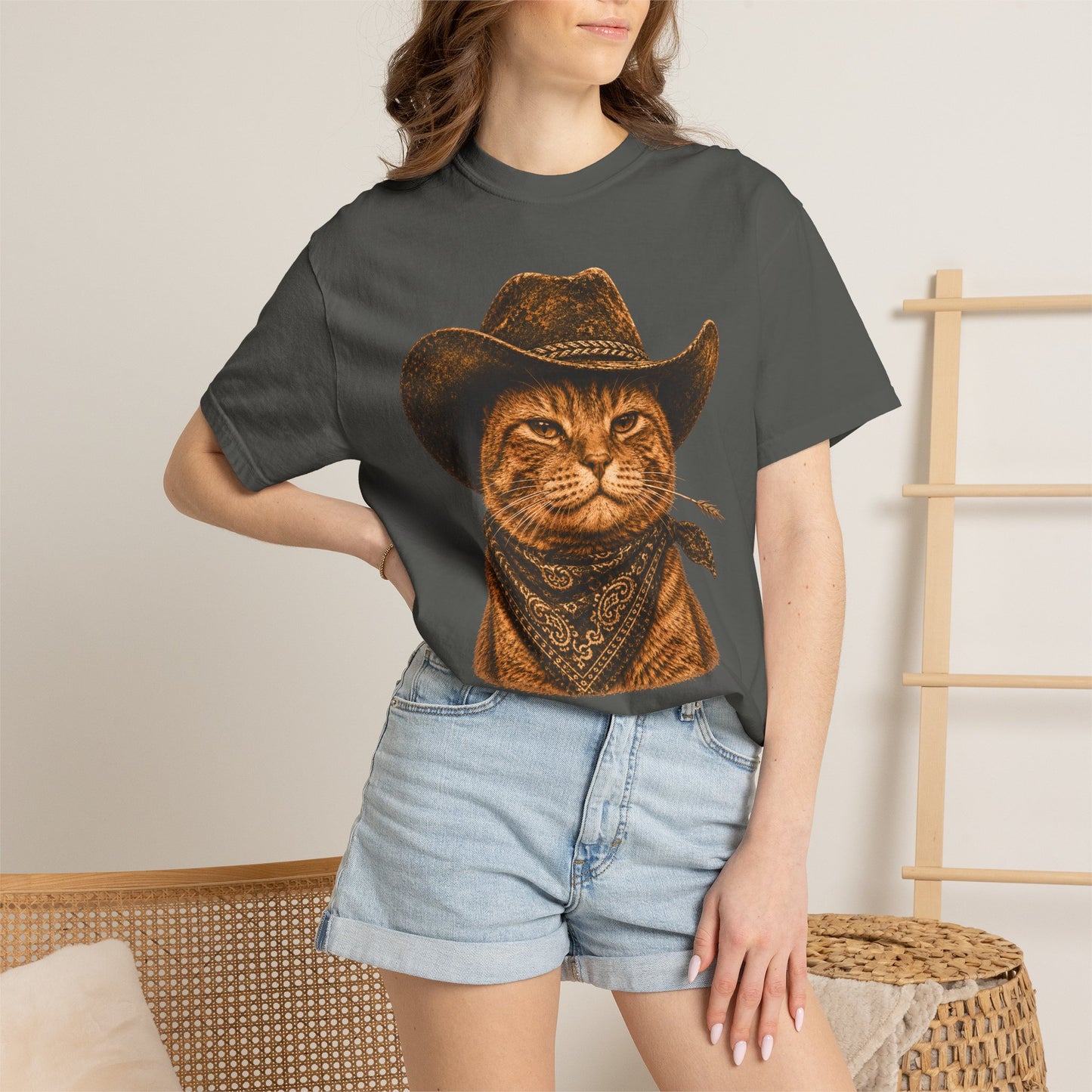 Cowboy Orange Cat T-Shirt