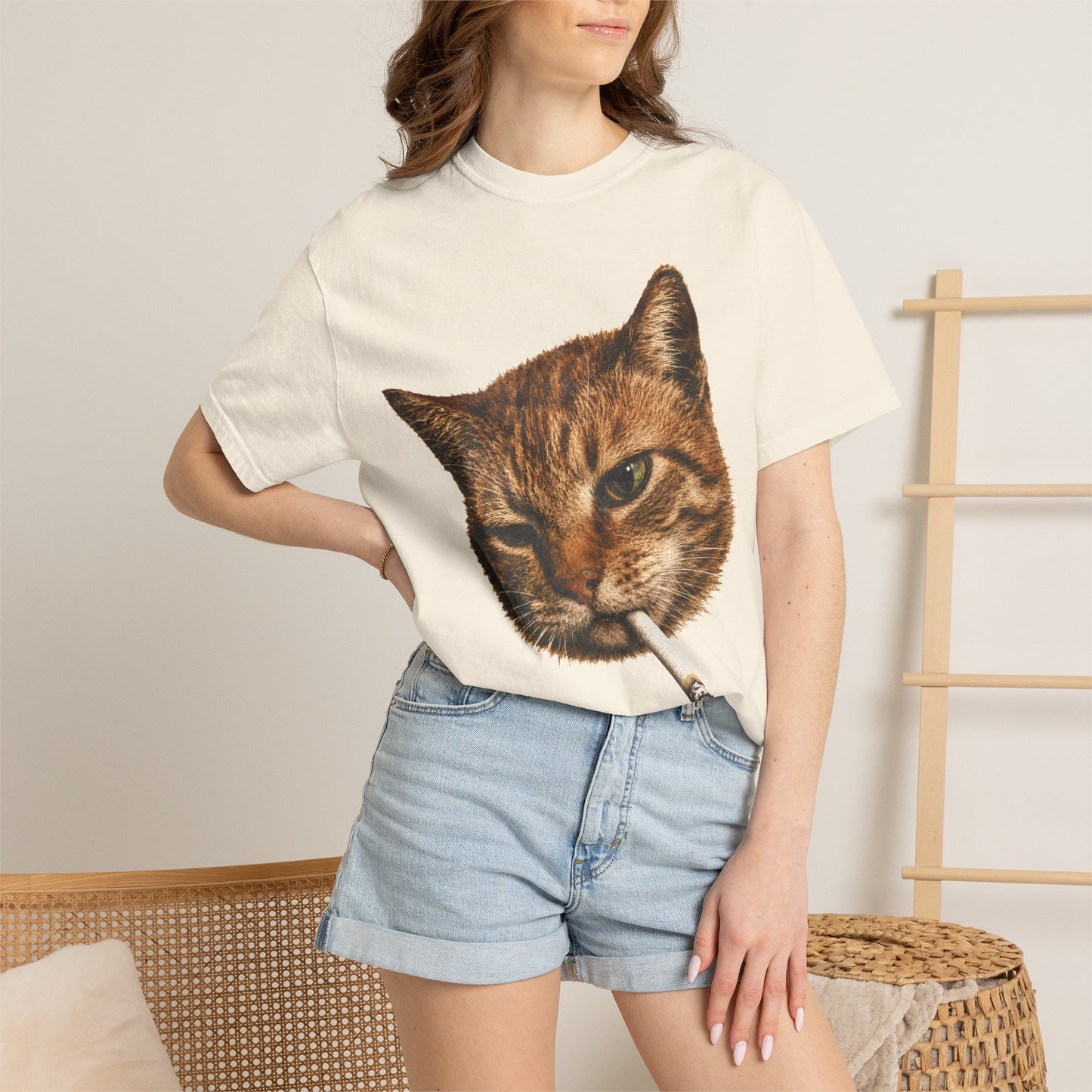 Smoking Cat T-Shirt
