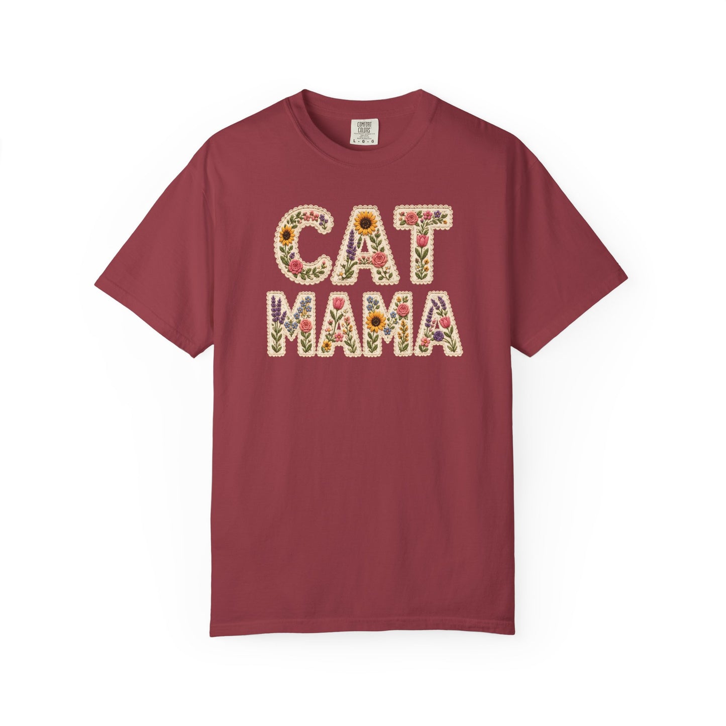 Floral Cat Mama Cat T-Shirt