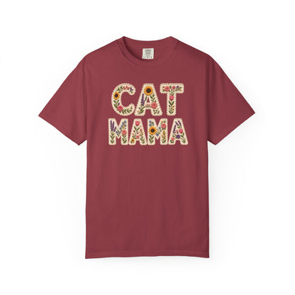 Floral Cat Mama Cat T-Shirt