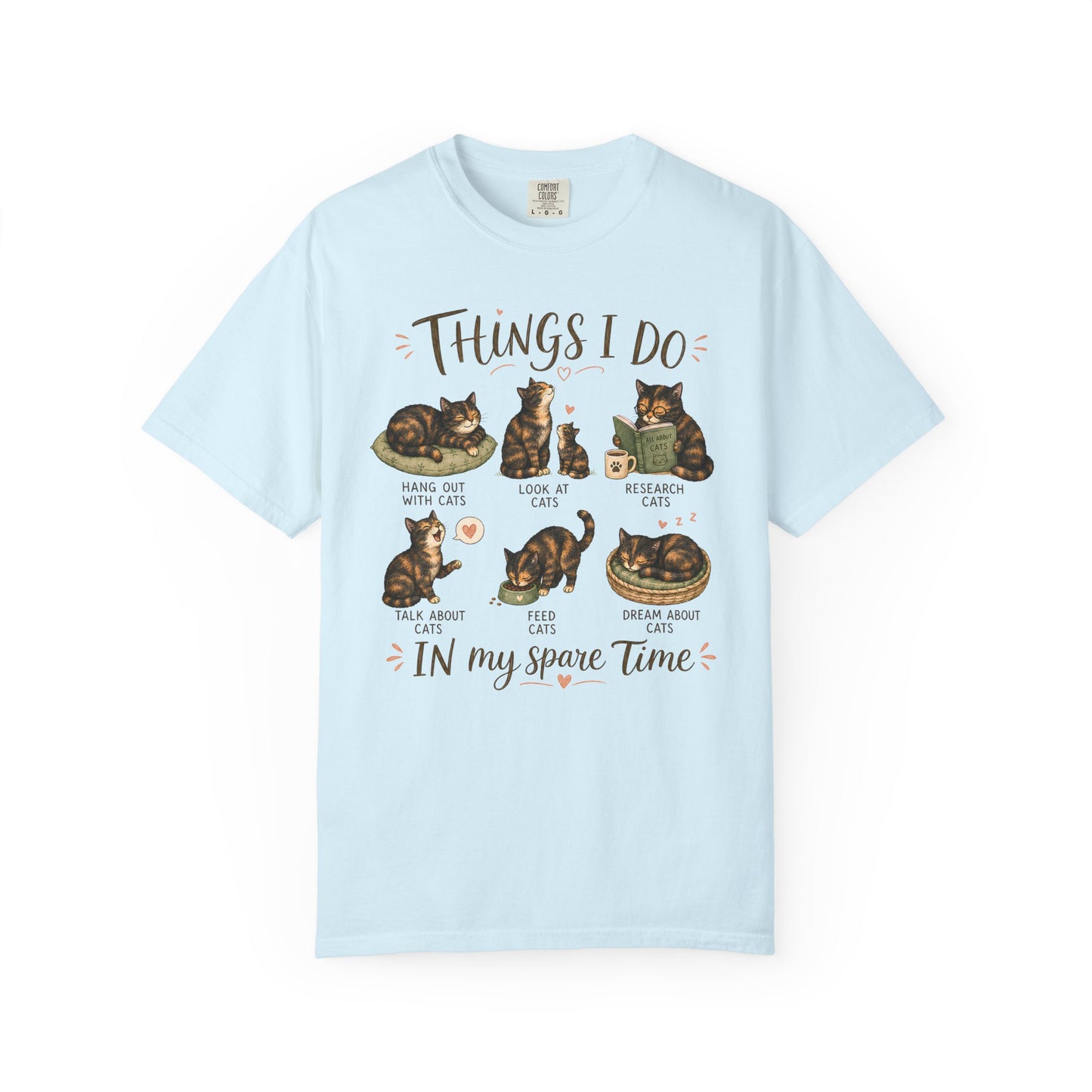 Spare Time Tortie Cat T-Shirt