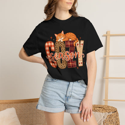 Cozy Season Fall Cat T-Shirt