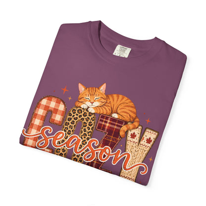 Cozy Season Fall Cat T-Shirt
