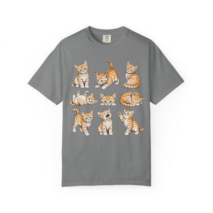 Funny Orange Cat Positions Cat T-Shirt