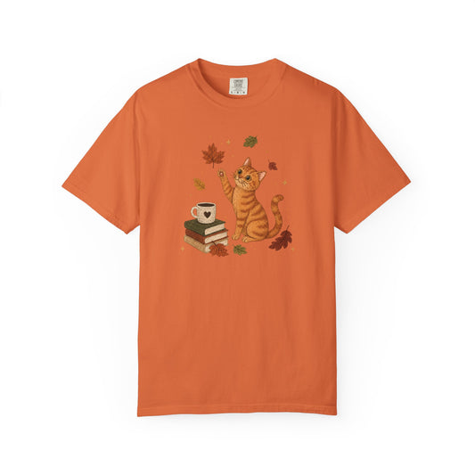 Cozy Fall Orange Cat T-Shirt