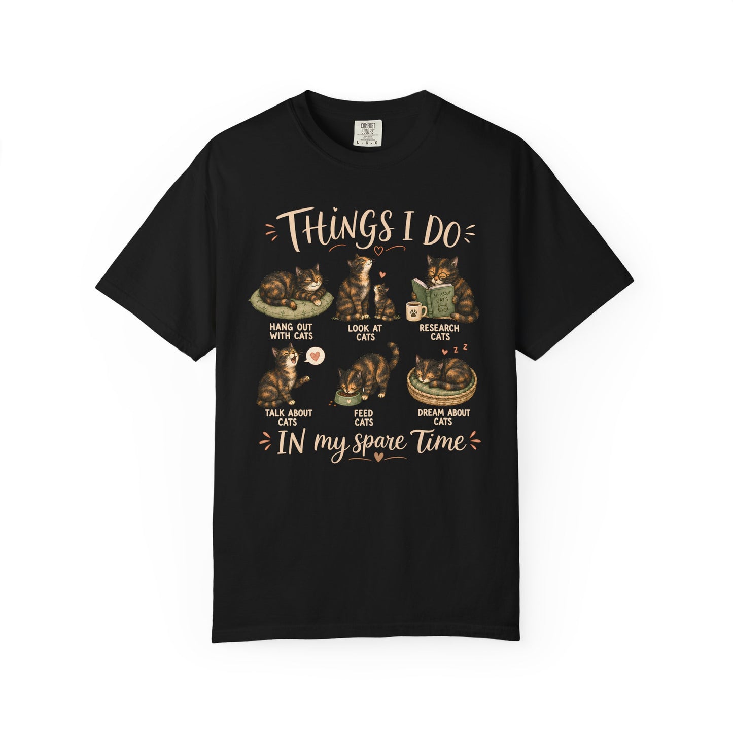 Spare Time Tortie Cat T-Shirt
