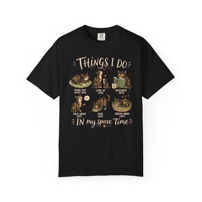 Spare Time Tortie Cat T-Shirt