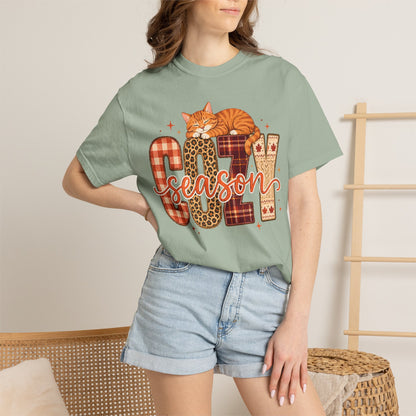 Cozy Season Fall Cat T-Shirt