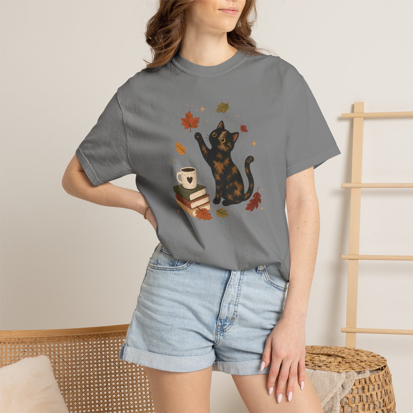Cozy Fall Tortie Cat T-Shirt
