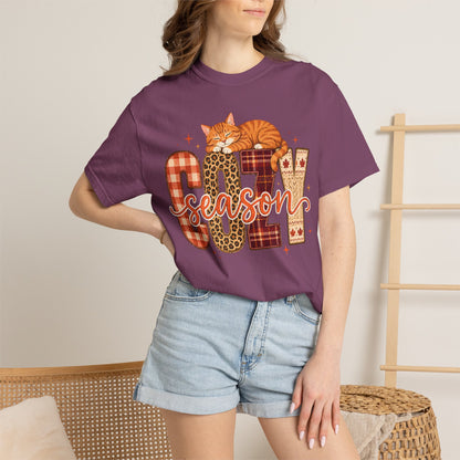 Cozy Season Fall Cat T-Shirt