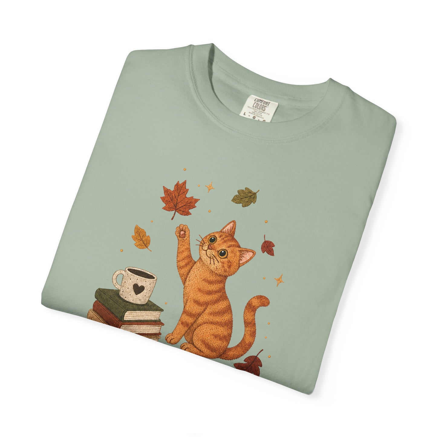 Cozy Fall Orange Cat T-Shirt