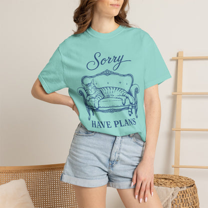 Sorry Have Plans Cat T-Shirt