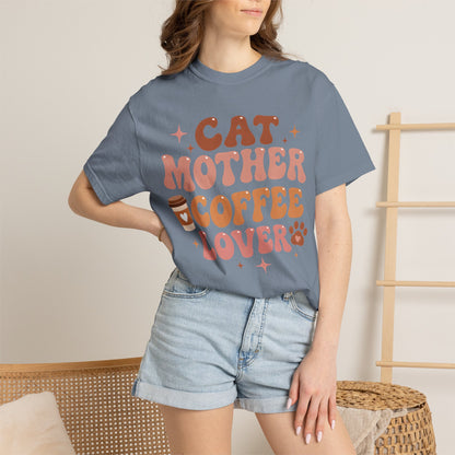 Cat Mother Coffee Lover Cat T-Shirt
