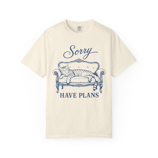 Sorry Have Plans Cat T-Shirt