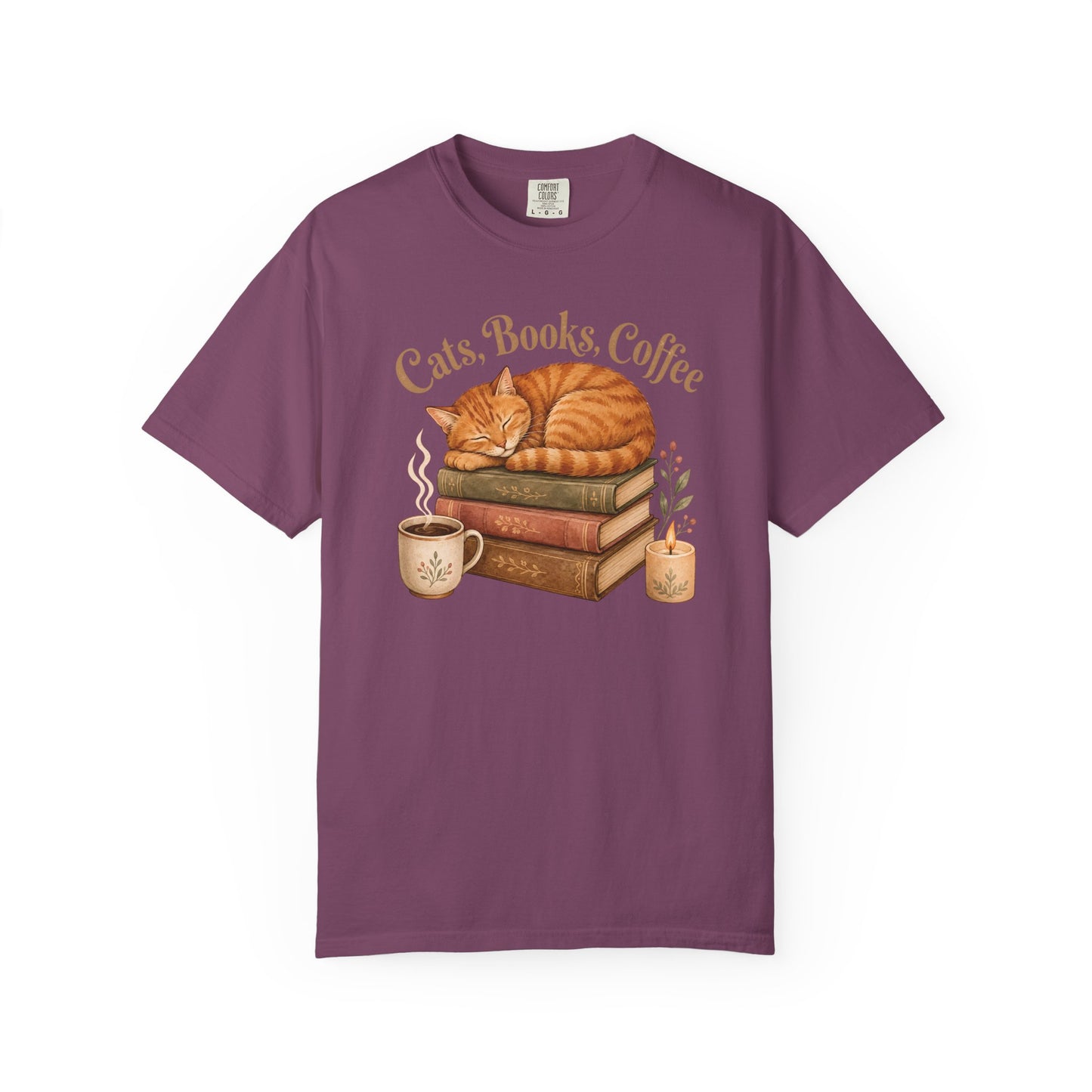 Cats Books Coffee T-Shirt