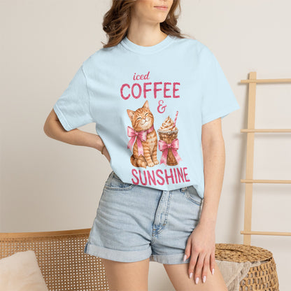 Iced Coffee & Sunshine Cat T-Shirt