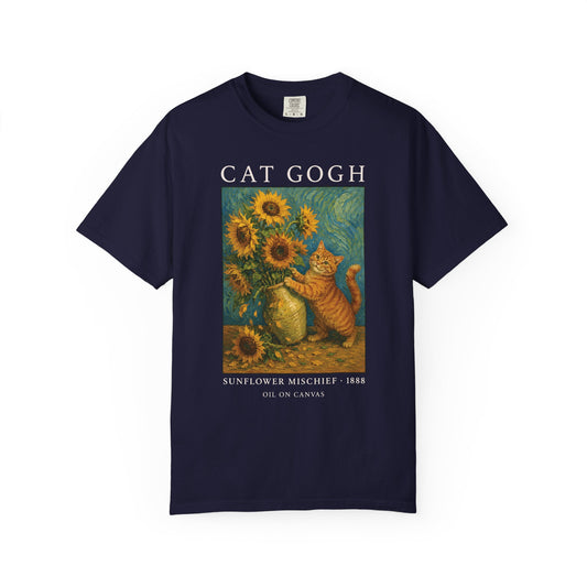 Sunflower Mischief Cat T-Shirt