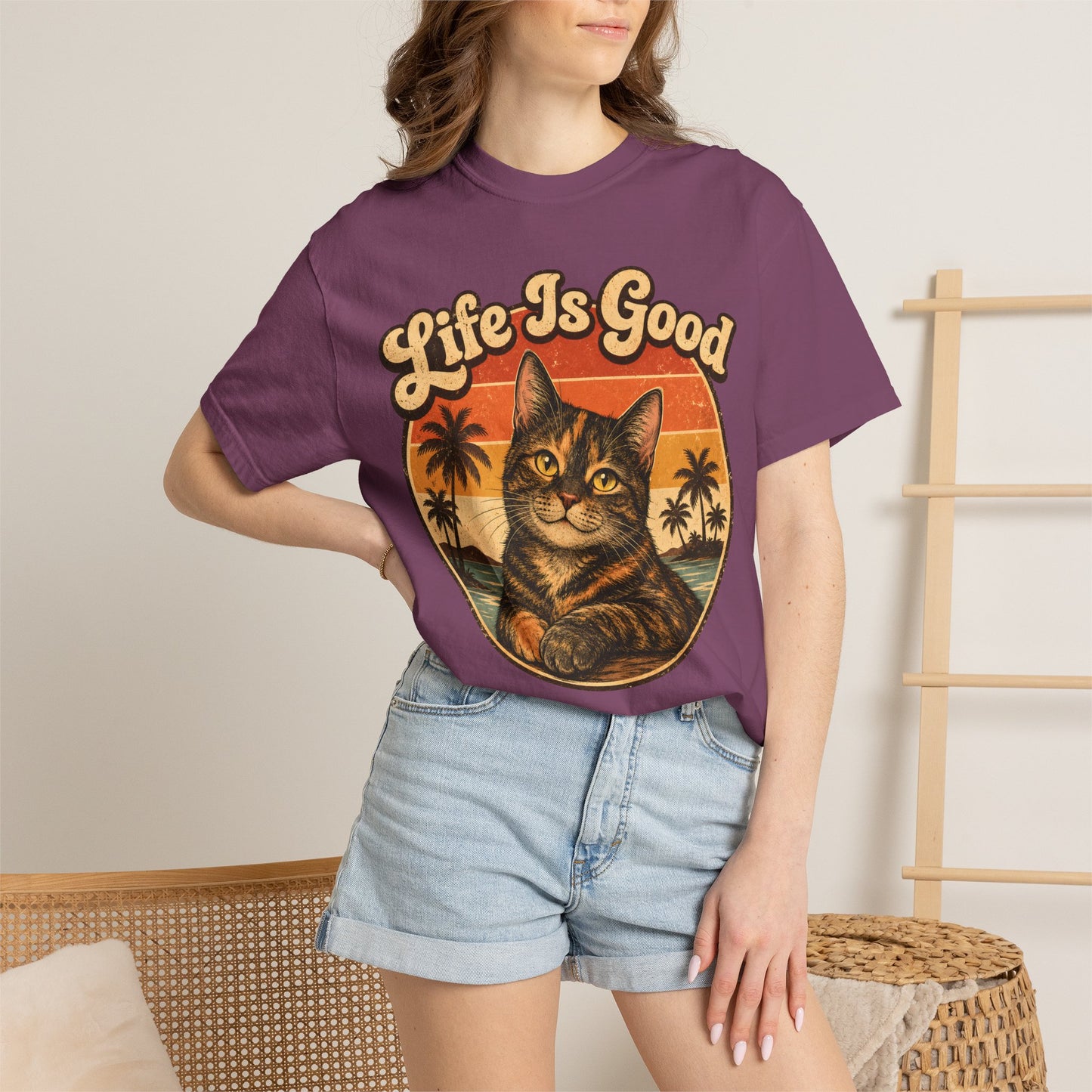 Life Is Good Tortie Cat T-Shirt