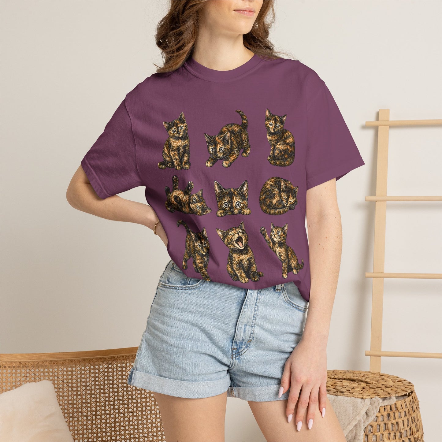 Funny Tortie Positions Cat T-Shirt