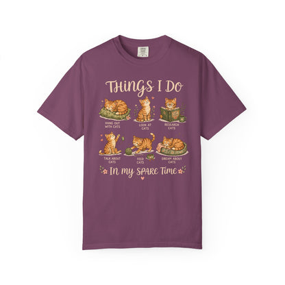 Spare Time Cat T-Shirt