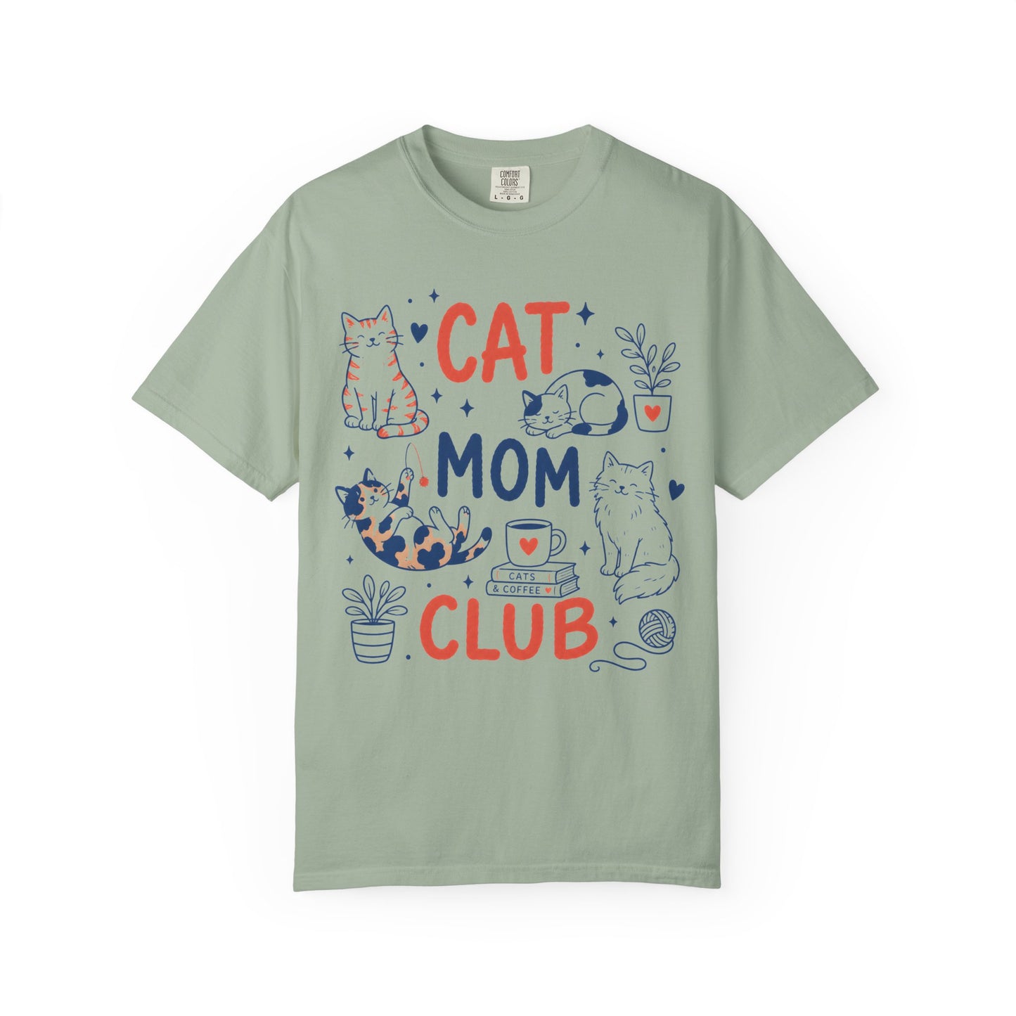 Orange & Tortie Cat Mom Club T-Shirt