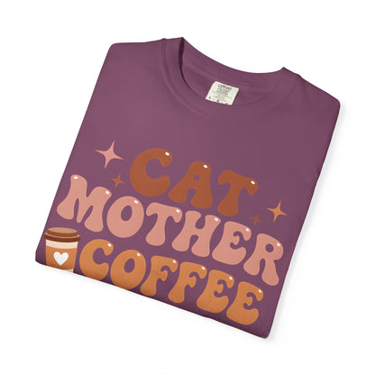 Cat Mother Coffee Lover Cat T-Shirt