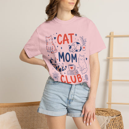 Orange & Tortie Cat Mom Club T-Shirt