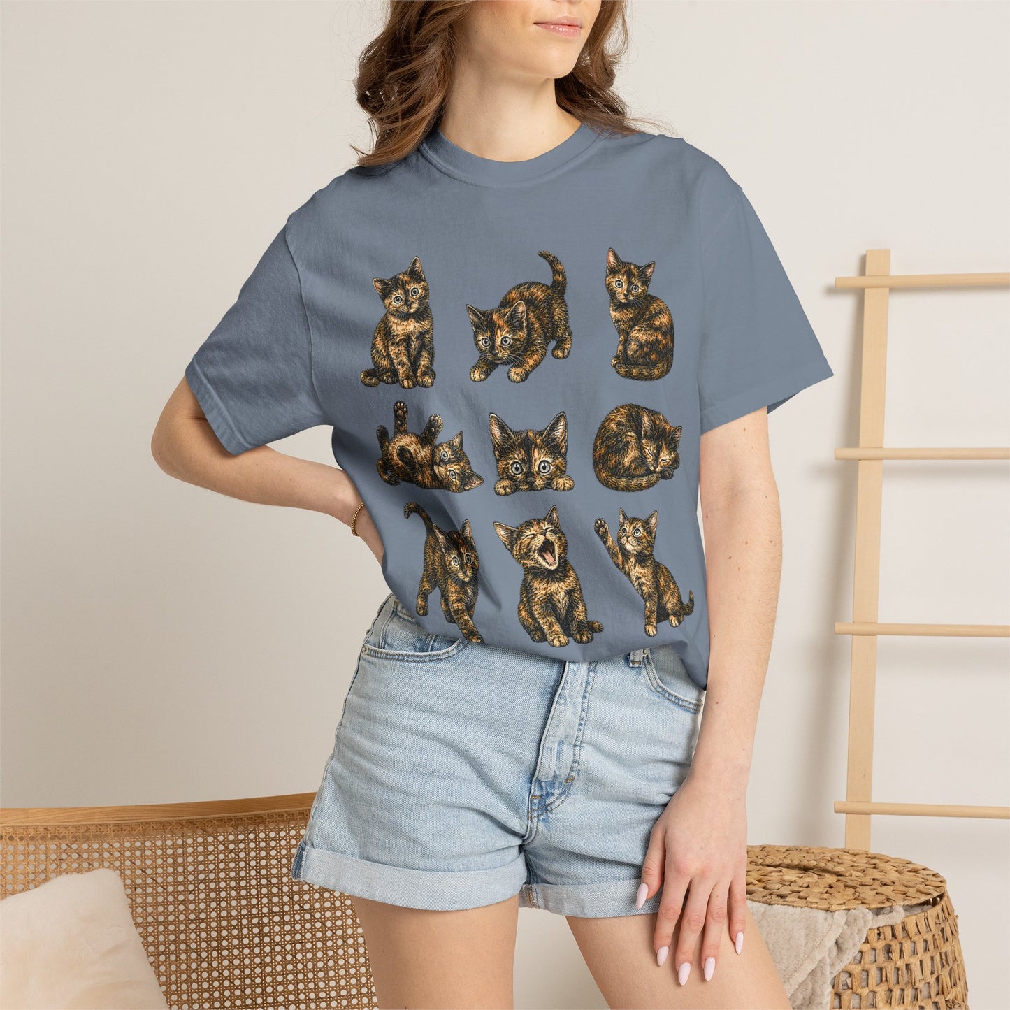 Funny Tortie Positions Cat T-Shirt