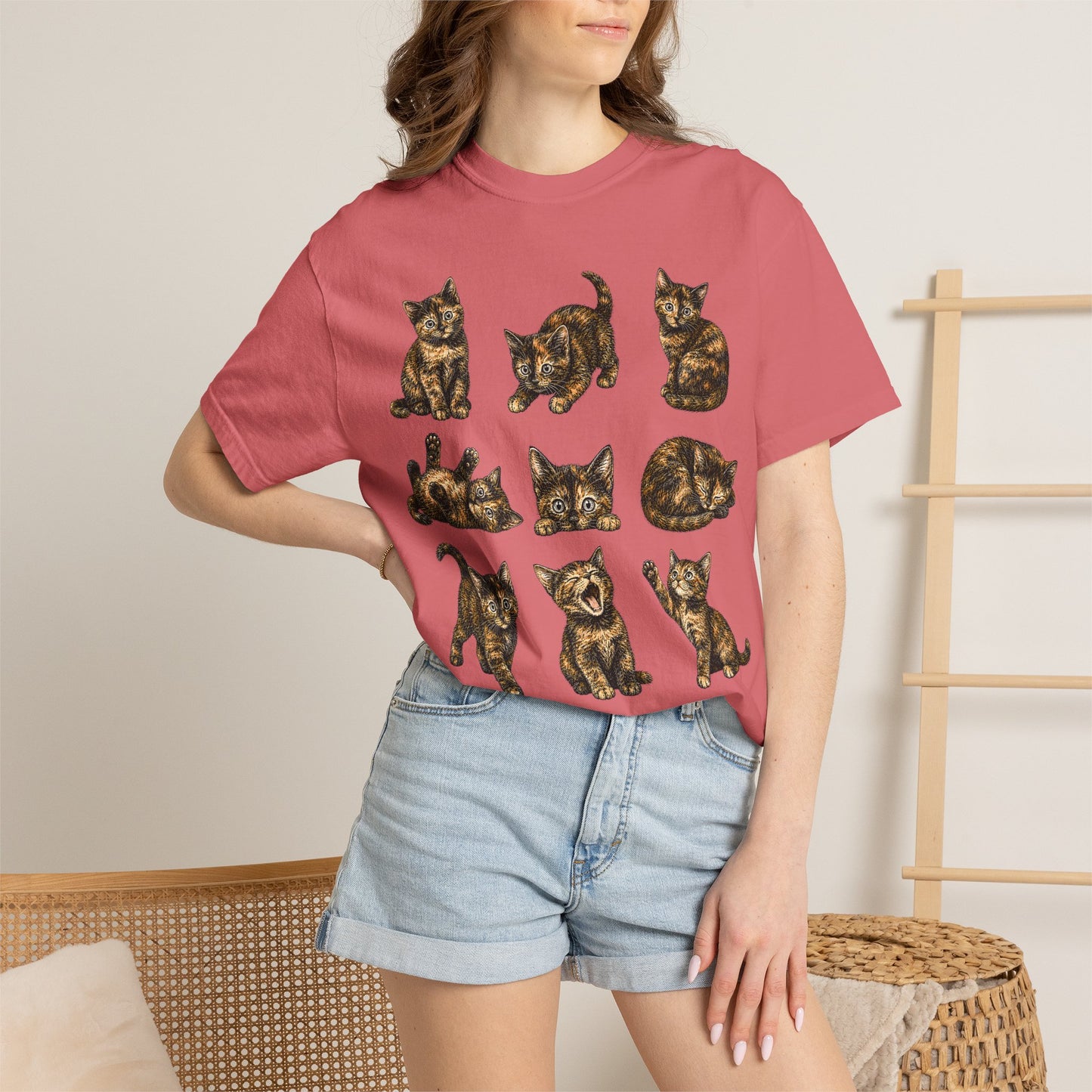 Funny Tortie Positions Cat T-Shirt