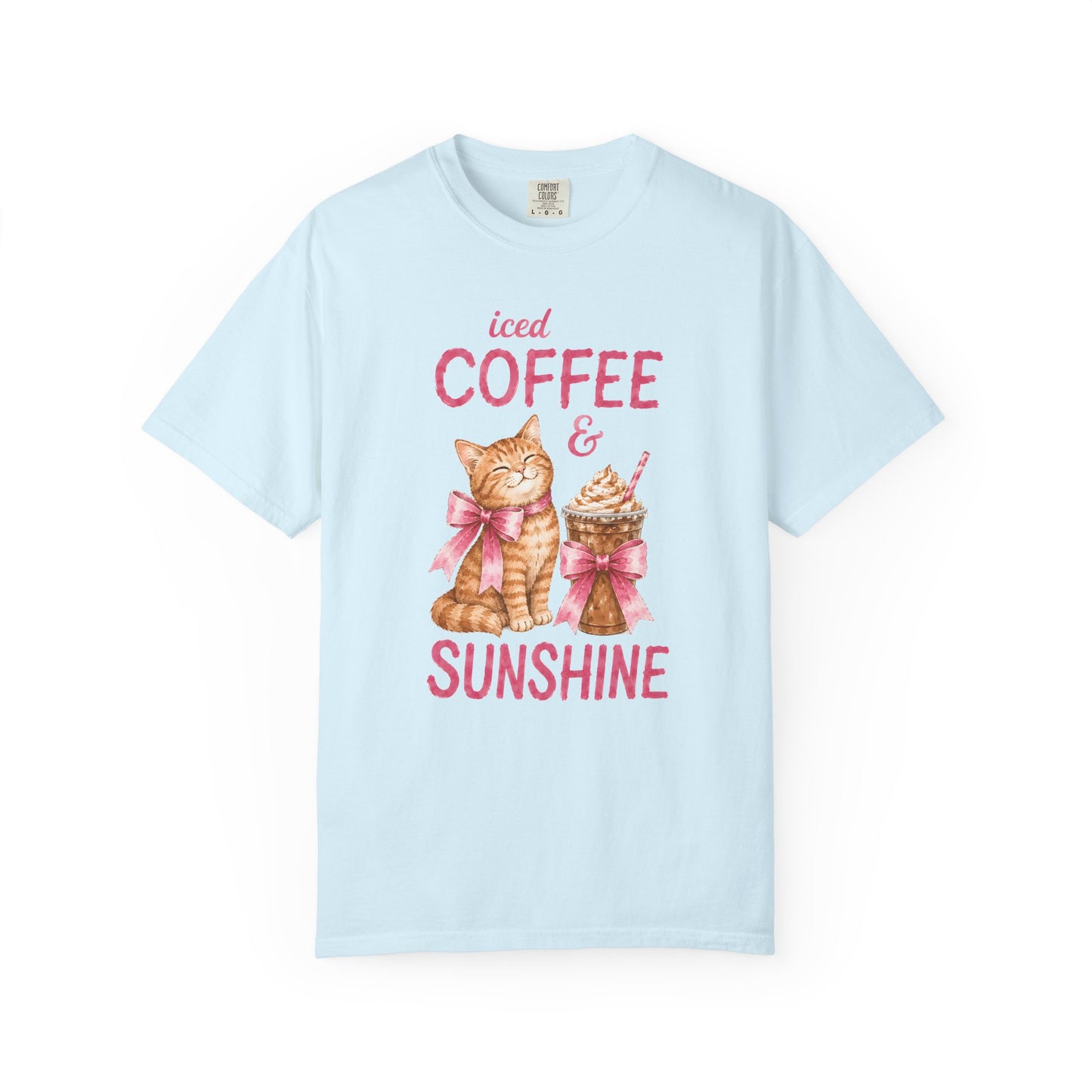 Iced Coffee & Sunshine Cat T-Shirt