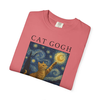 Starry Night Orange Cat T-Shirt