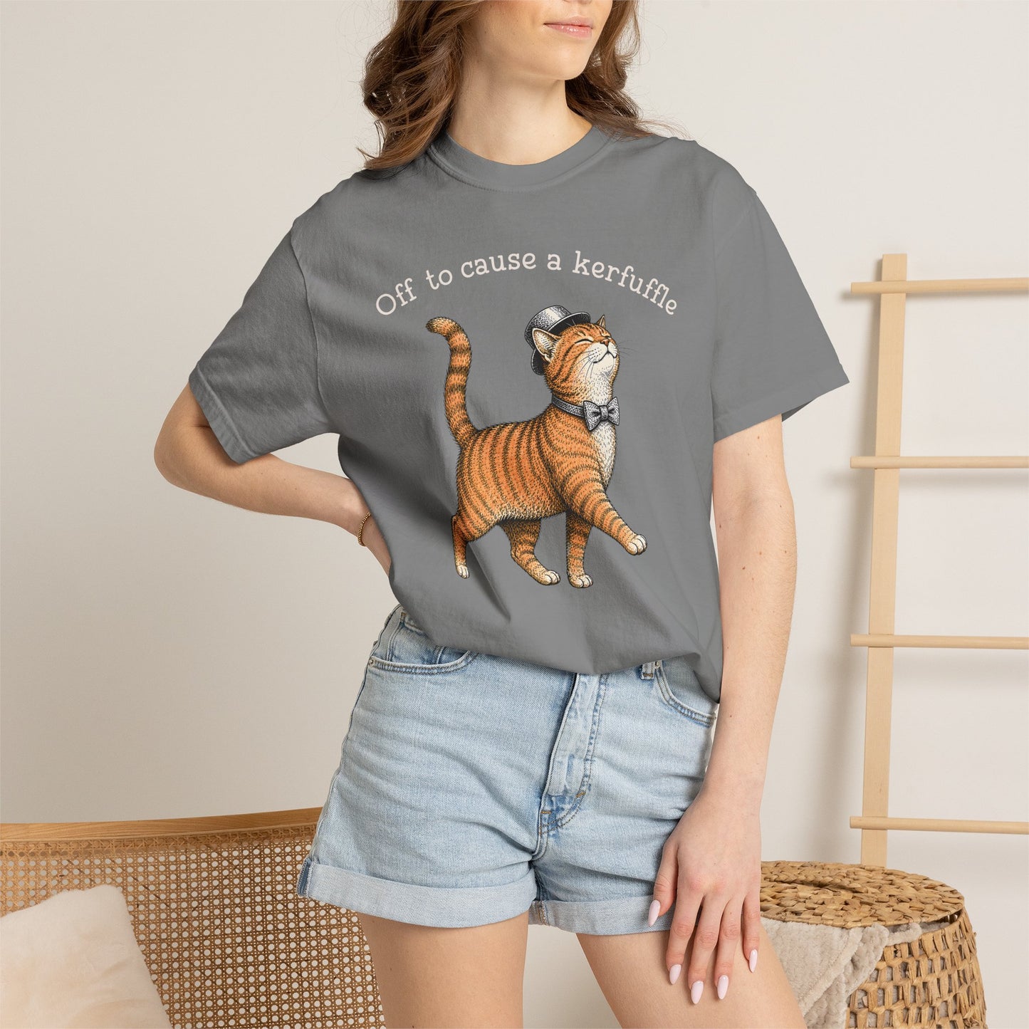 Off to cause a kerfuffle Cat T-Shirt