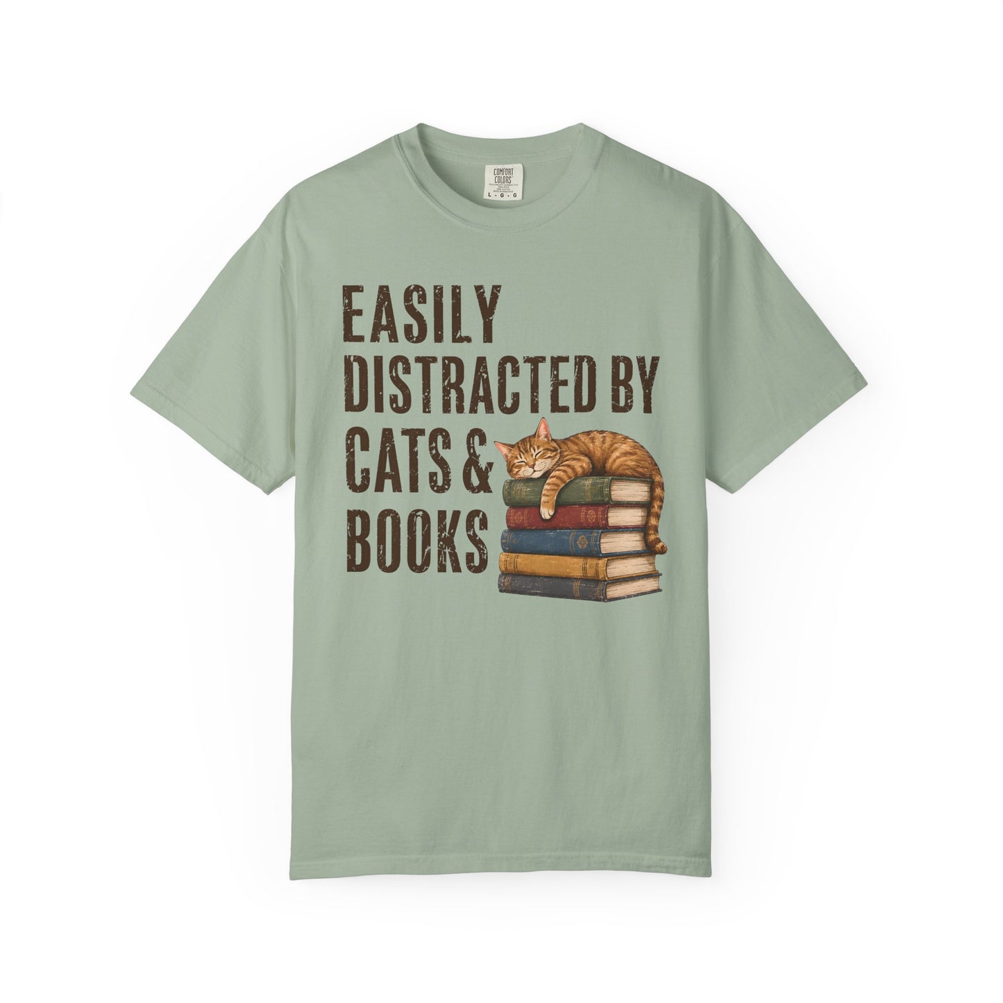 Distracted by Cats & Books T-Shirt