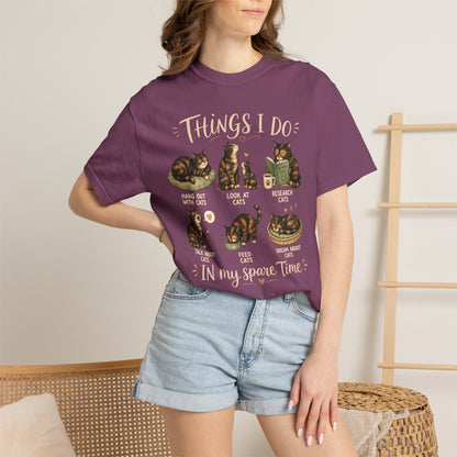 Spare Time Tortie Cat T-Shirt
