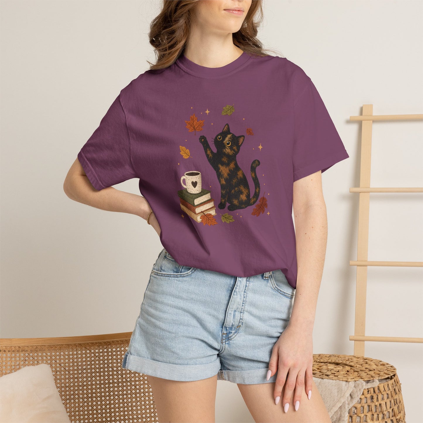 Cozy Fall Tortie Cat T-Shirt
