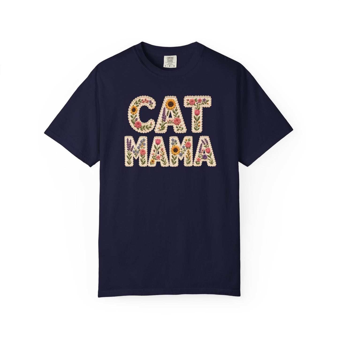 Floral Cat Mama Cat T-Shirt