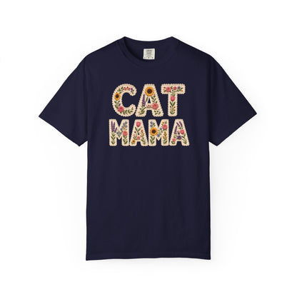 Floral Cat Mama Cat T-Shirt