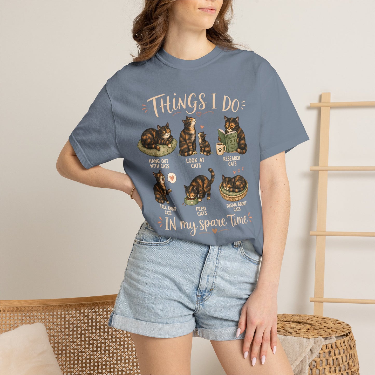 Spare Time Tortie Cat T-Shirt