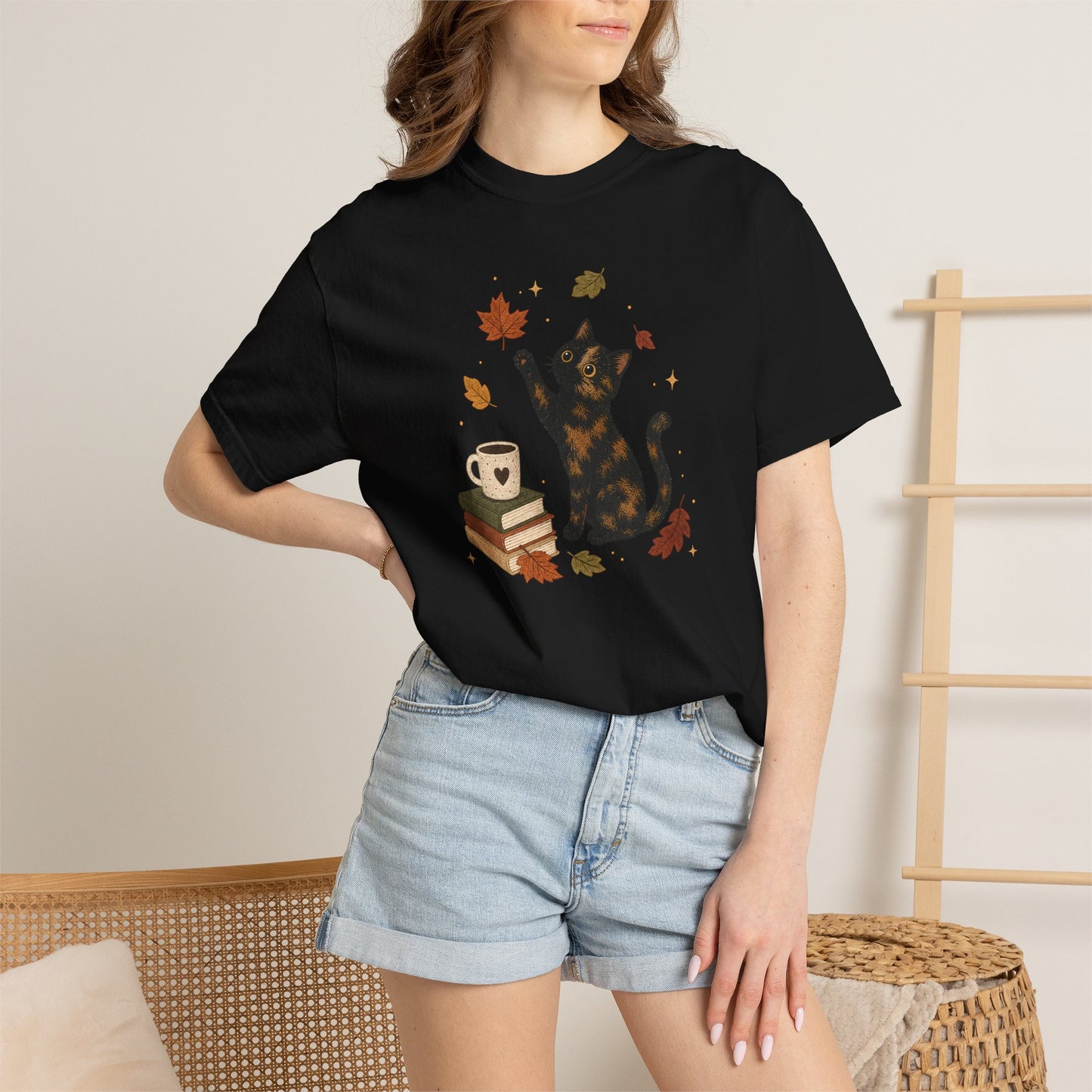 Cozy Fall Tortie Cat T-Shirt
