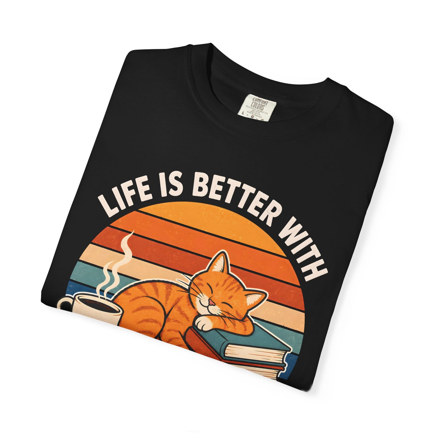Coffee, Cats & Books T-Shirt