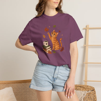 Cozy Fall Orange Cat T-Shirt