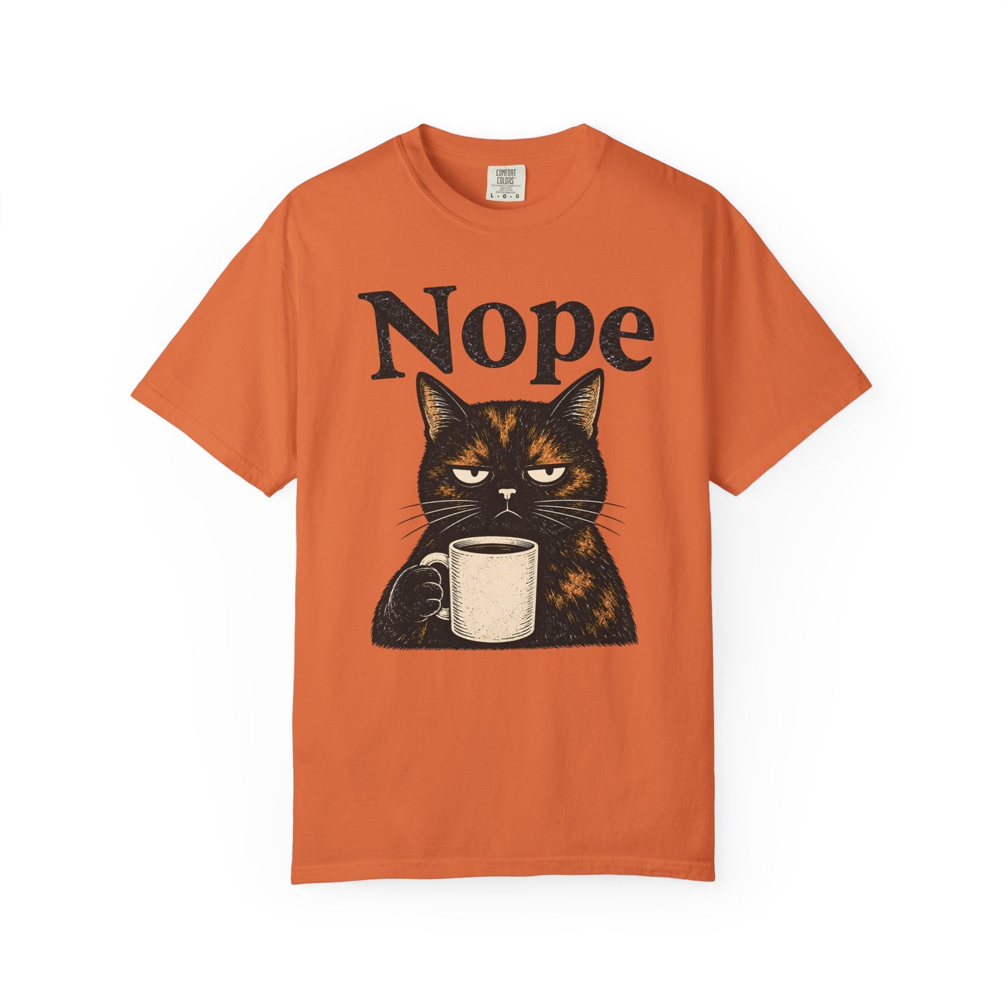 Nope Coffee Tortie Cat T-Shirt