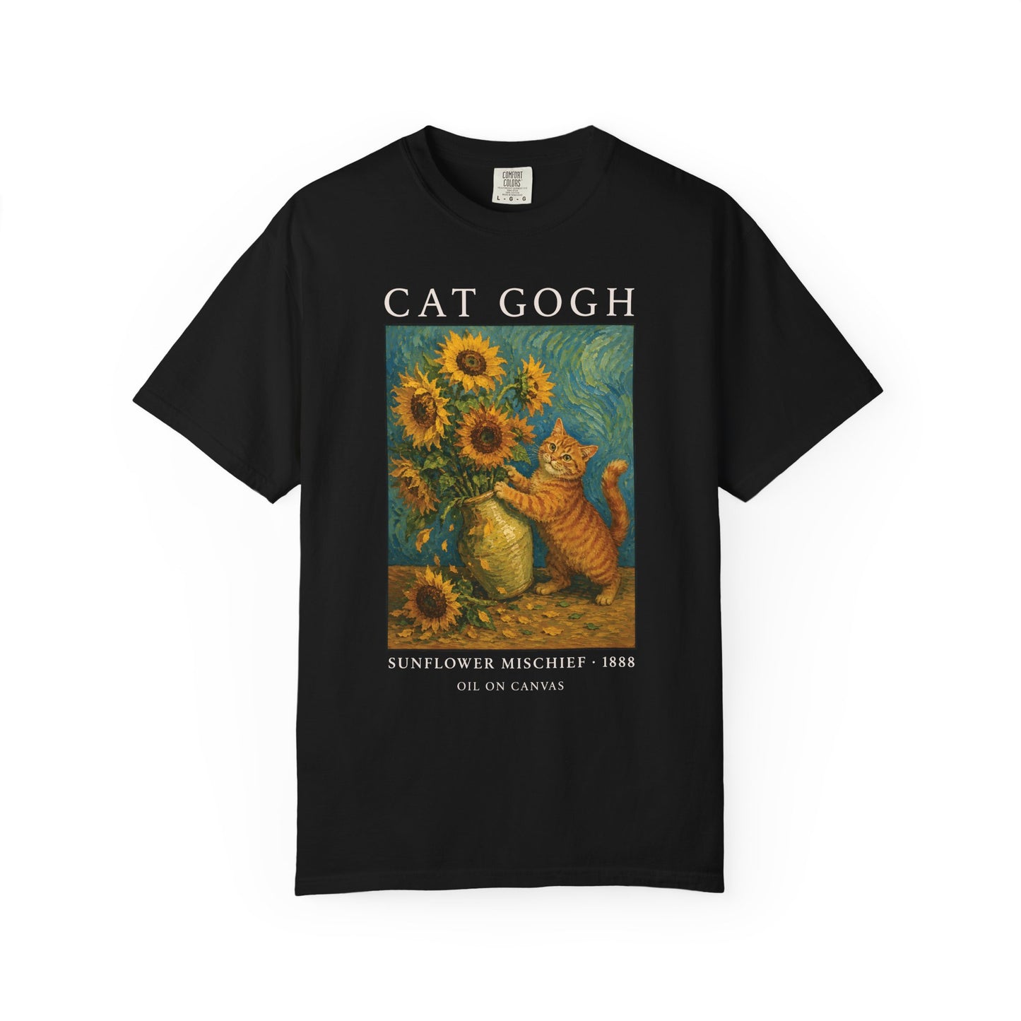 Sunflower Mischief Cat T-Shirt