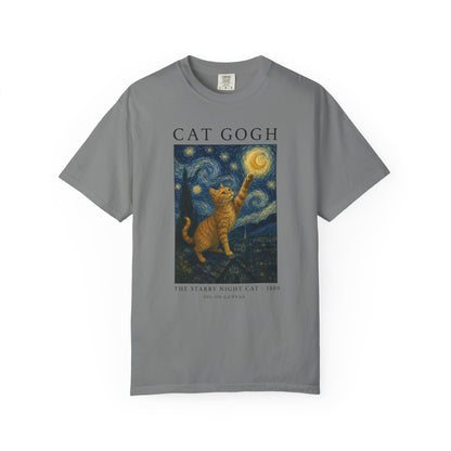 Starry Night Orange Cat T-Shirt
