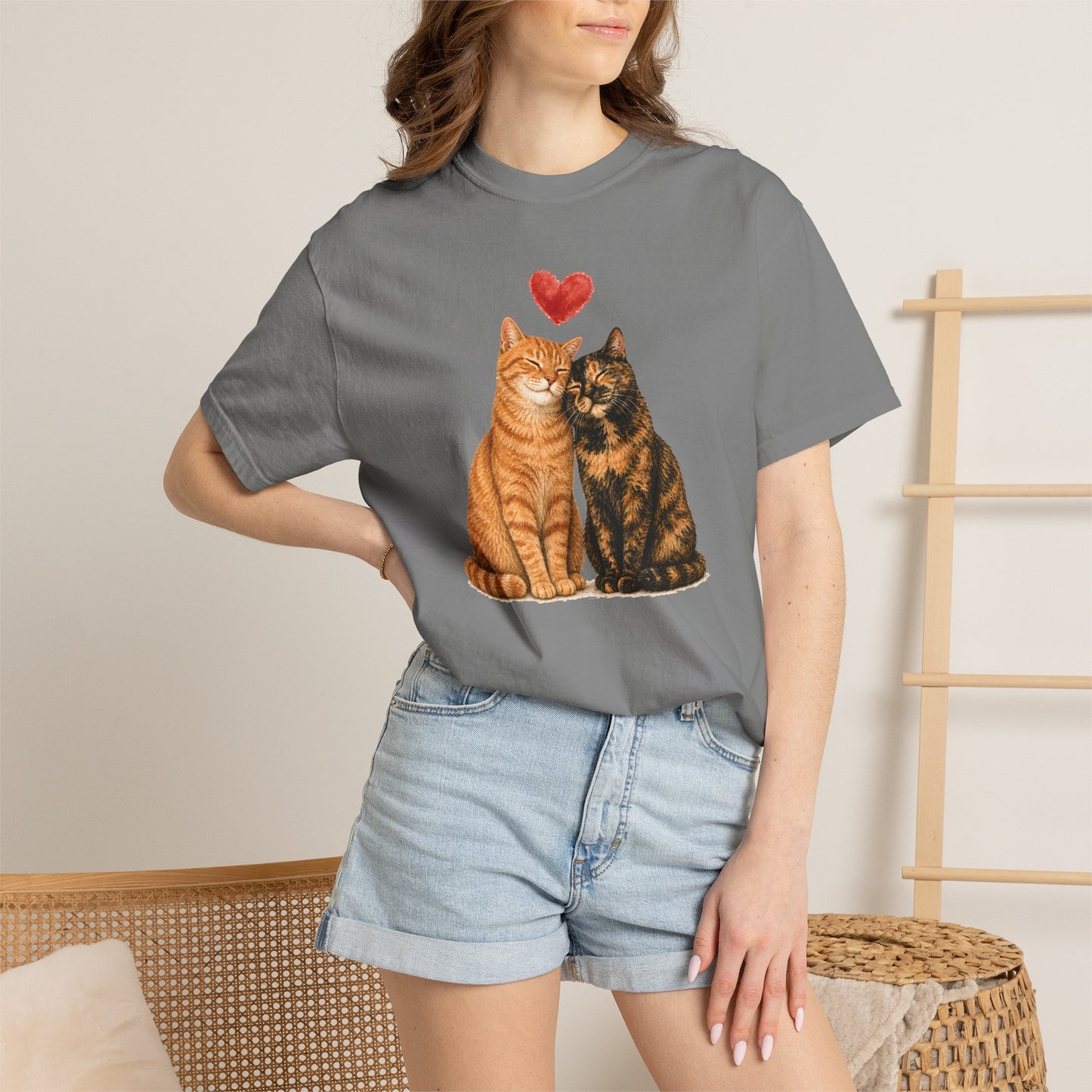 Orange & Tortie Cat T-Shirt