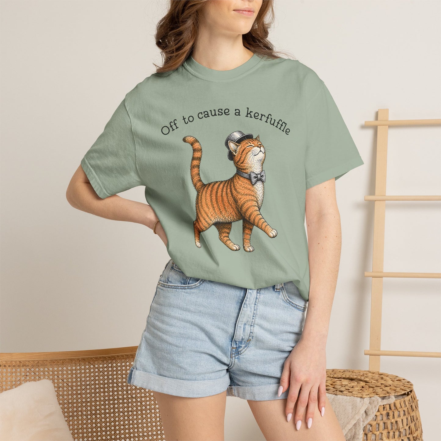 Off to cause a kerfuffle Cat T-Shirt