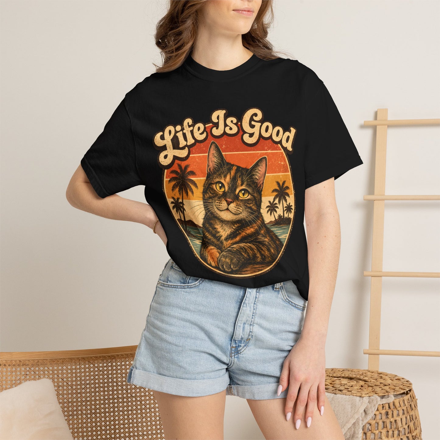 Life Is Good Tortie Cat T-Shirt
