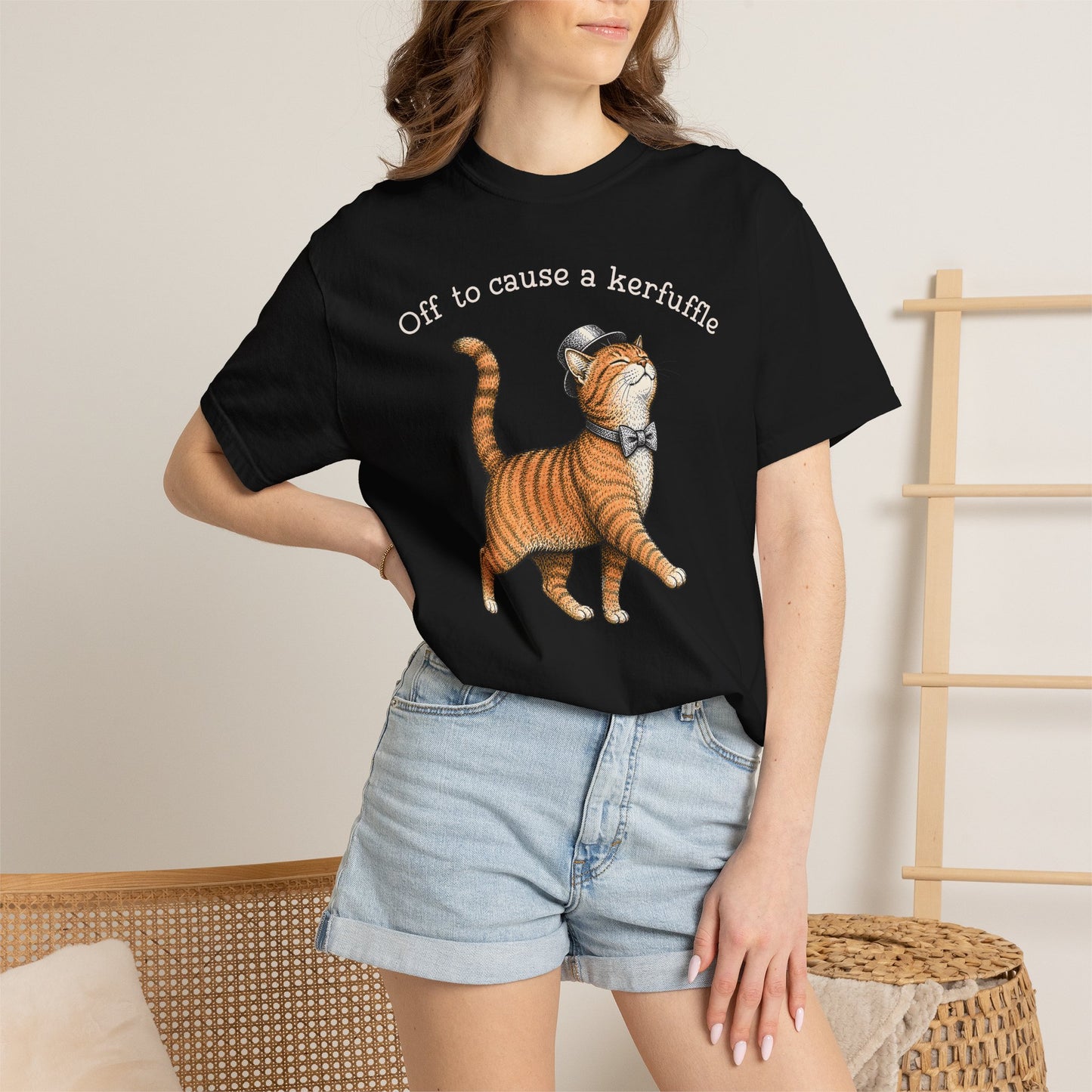 Off to cause a kerfuffle Cat T-Shirt