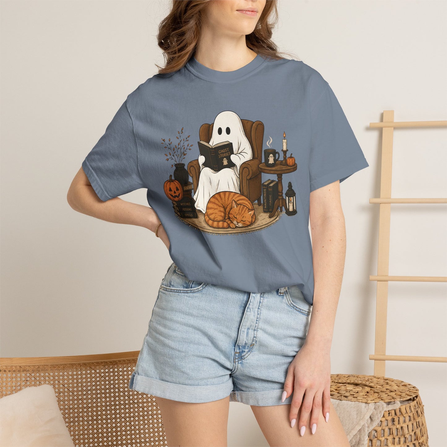 Cozy Ghost Cat T-Shirt